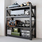 59" W Garage Shelving,5-Tier Heavy Duty Shelving Unit,3000LBS Adjustable Metal Storage Shelves,Storage Rack Units for Industrie,Shed,Warehouse,Basement,Black,59" W x 20" D x 72" H