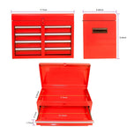 5-Drawer Rolling Tool Chest & Removable Tool Box with Locking System, Tool Box Organizer with 4 Wheels&Hooks, Large Capacity Garage Storage Cabinet for Warehouse and Repair Shop, Orange