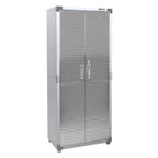 Seville Classics UltraHD? Steel Body Lockable Storage Cabinet Organizer Locker Shelving Unit, Graphite, 30" W x 18" D x 72" H
