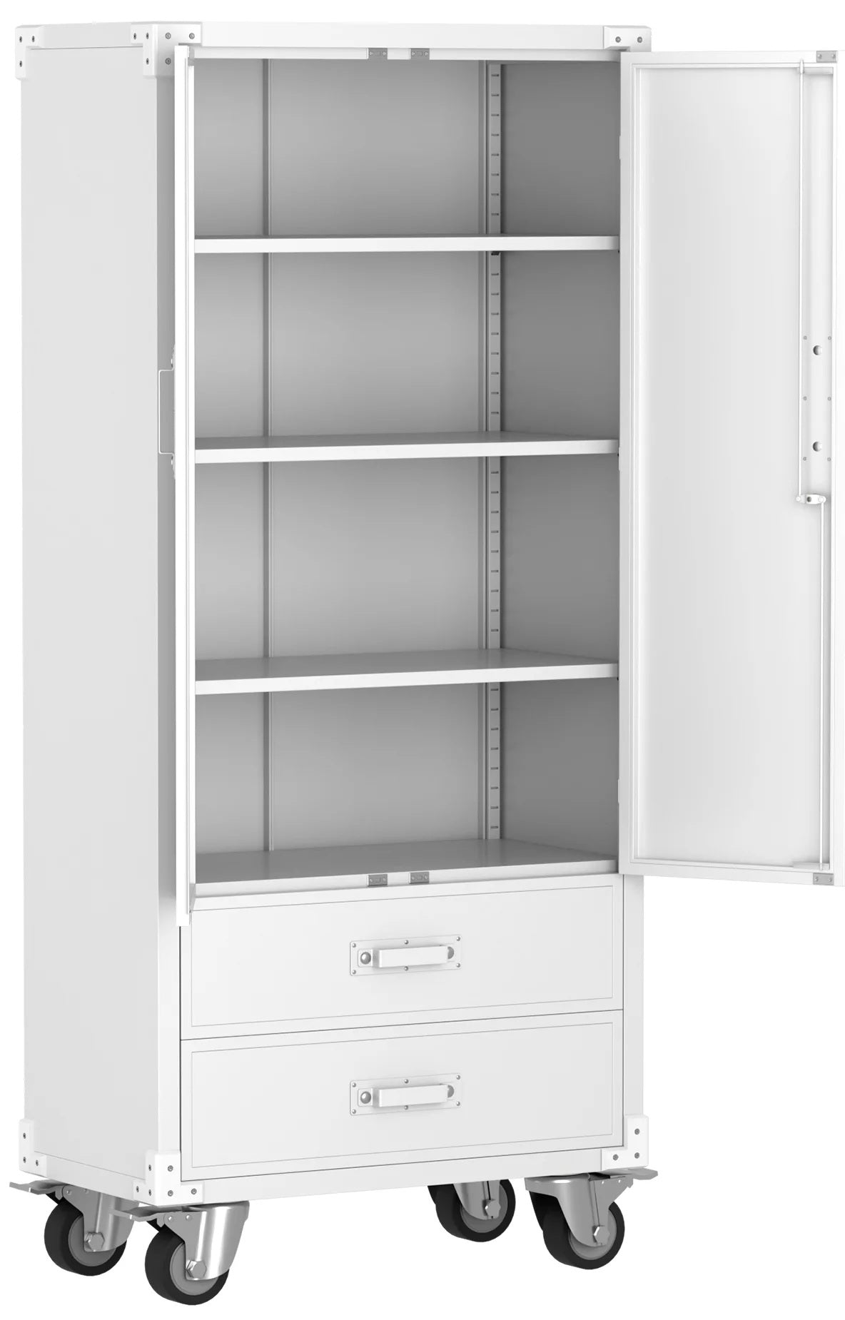 GangMei 71 Inches Tall Metal Garage Storage Cabinets with 5 Adjustable Shelves & Pegboards, Lockable Steel Black Storage Cabinet with Doors for Office, Home, School, Shops, Garage, Assembly required