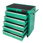 5-Drawer Rolling Tool Chest on Wheels, 24-inch Tool Storage Cabinet with Locking System for Garage Workshop Warehouse Repair Shop, Red