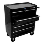 5-Drawer Rolling Tool Chest on Wheels, 24-inch Tool Storage Cabinet with Locking System for Garage Workshop Warehouse Repair Shop, Red