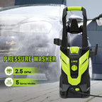 Electric Pressure Washer, 4200 PSI 2.5 GPM Power Washer with 2 Quick Connect Nozzles, High Pressure Cleaning Machine with Foam Cannon for Cars/Fences/Driveways/Patios/Home Cleaning