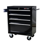 Tool Cabinets Rolling Tool Chest, 4 Drawer Tool Box with Wheels, Heavy Duty Industrial Service Cart Storage Organizer with Locking System, Rolling Tool Box Organizer Tool Case for Garage, Repair Shop