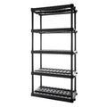 Plano 5-Shelf Heavy Duty Plastic Storage Shelves, 73- x 36- x 18-, 750lb Capacity