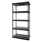 Plano 5-Shelf Heavy Duty Plastic Storage Shelves, 73- x 36- x 18-, 750lb Capacity