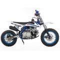 110cc Dirt Bike, Gas Powered Pit Bike with Automatic Transmission, Electric Start, 12"/10" Tires, Off-Road Dirt Bike for Youth(Blue)