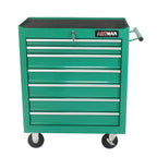 7-Drawer Metal Rolling Tool Chest with Wheels, Tool Storage Cabinet with Locking System, Toolbox with Wheels for Garage, Warehouse, Workshop, Repair Shop, Red