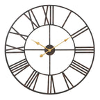 Modern Round Metal Wall Clock, Decorative Circular Hanging Clock for Living Room, Bedroom and Office