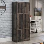 Sauder Select 2 Door Storage Cabinet, Reclaimed Pine Finish