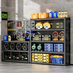 59" W Garage Shelving,5-Tier Heavy Duty Shelving Unit,3000LBS Adjustable Metal Storage Shelves,Storage Rack Units for Industrie,Shed,Warehouse,Basement,Black,59" W x 20" D x 72" H
