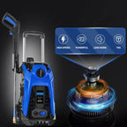 Electric Pressure Washer 4800PSI-Max 2.9GPM Pressure Washer with 25 Foot Hose, 16.4 Foot Power Cord, Soap Tank Car Wash Machine Blue Ideal Cleaning for Patio