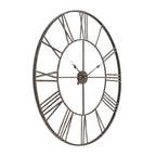 Modern Round Metal Wall Clock, Decorative Circular Hanging Clock for Living Room, Bedroom and Office