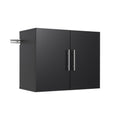 Prepac HangUps 30" Upper Wooden Garage Storage Cabinet in Black