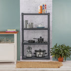 Sterilite 4 Shelf Plastic Storage Unit & 4 Pack 38 Gal Totes & 6 Pack 27 Gal Totes