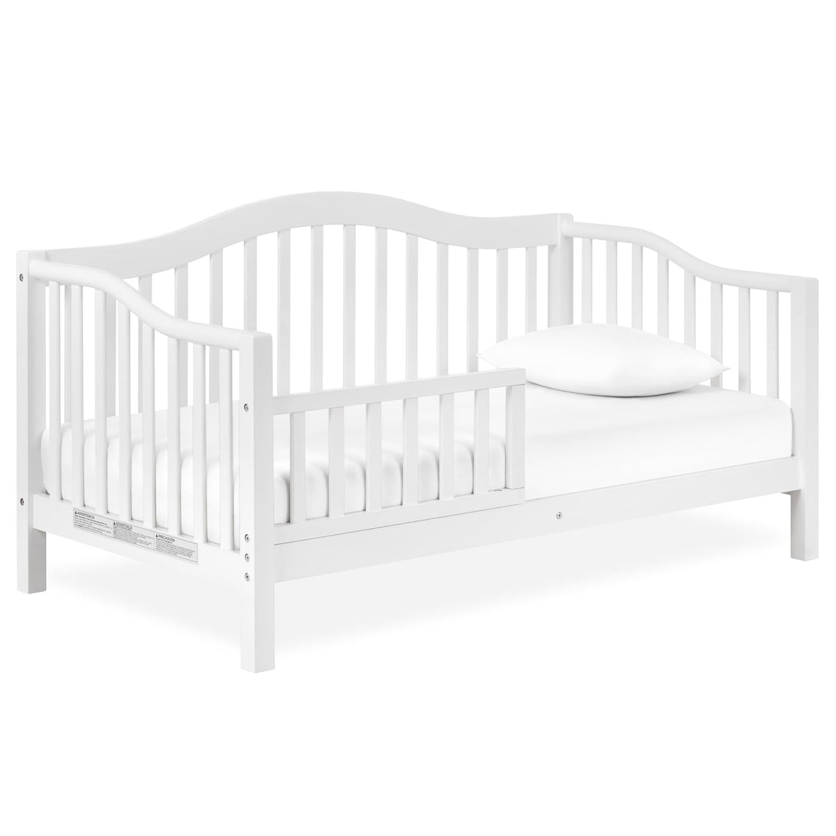 Wooden Toddler Day Bed for Kids, White