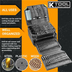 K Tool 10330 326-Piece Drill Bit/Accessory Set, Portable, Versatile Use