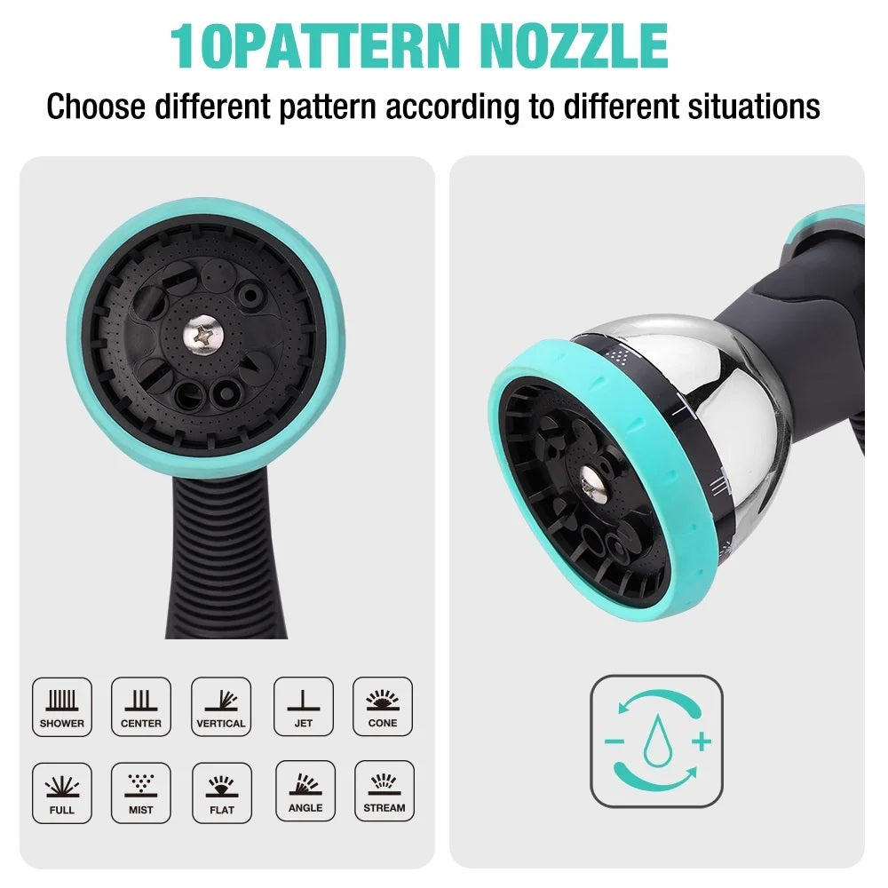 HAUSHOF 1/2" x 100 ft Retractable Garden Hose Reel with Automatic Rewind, 10-Pattern Spray Nozzle, Durable High-Pressure Hose, and 180- Swivel Bracket -C Perfect for Watering Gardens, Cleaning Patios