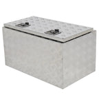 GZXS 36" Aluminum Storage Box Truck Underbody Toolbox Trailer RV Tool Heavy Duty Aluminum Tool RV ATV Trailer Storage Boxes W/Locks Keys Silver (36" x 18" x 17")