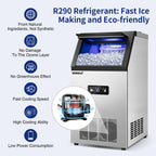 Tittla Commercial Ice Maker 88Lbs/24H,Ice Machine with 11 lbs Storage,36 Cubes in 15-25 mins