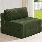 Folding Sofa Bed Convertible 4 in 1 Sleeper Chair Gray Single