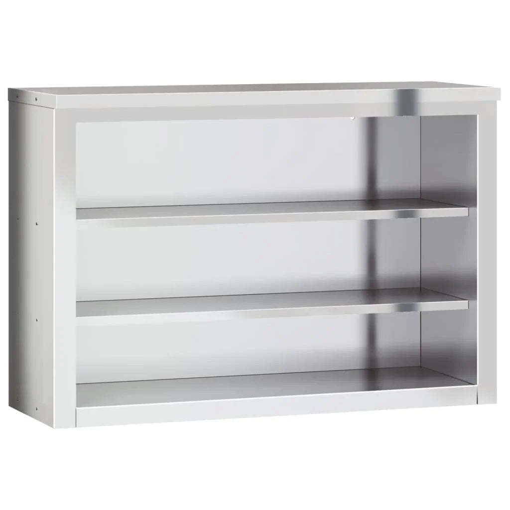 vidaXL Kitchen Wall Cabinet with Shelf Storage Restaurant Stainless Steel
