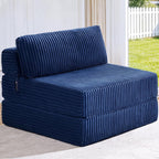 Folding Sofa Bed Convertible 4 in 1 Sleeper Chair Gray Single