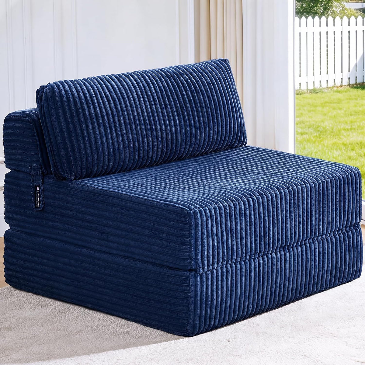 Folding Sofa Bed Convertible 4 in 1 Sleeper Chair Gray Single