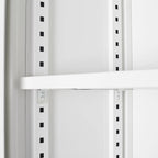 Metal Storage Cabinet with Locking Doors and Adjustable Shelf, Folding Filing Storage Cabinet, Rolling Storage Locker Cabinet for Home Office,School,Garage, White