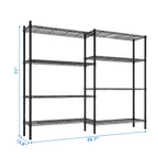 Zimtown Heavy Duty Storage Shelves, 63"W Wire Shelving Unit, Adjustable 4 Tier Metal Shelves Organizer Silver for Pantry Kitchen Basement, 1500 lbs Capacity