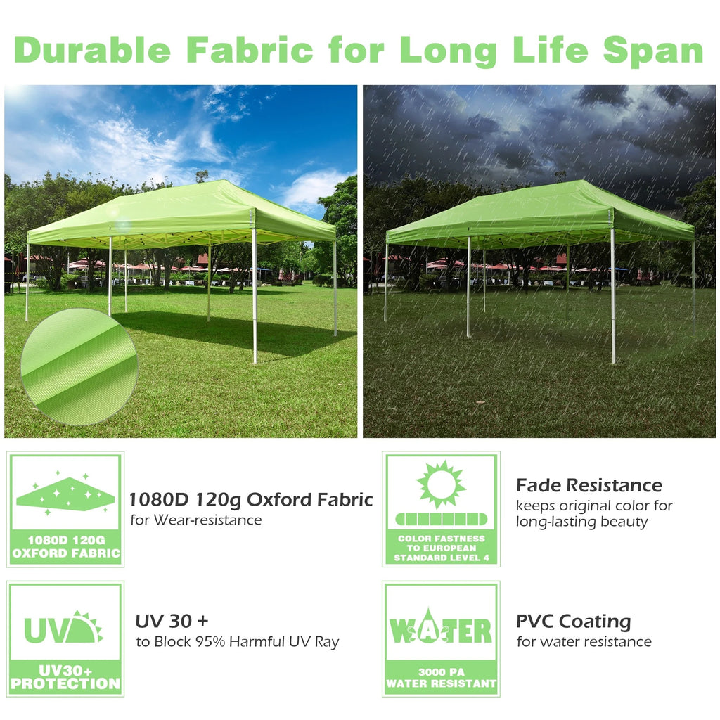 InstaHibit 10x20Ft Replacement Pop up Canopy Top Sunshade Cover Outdoor Patio