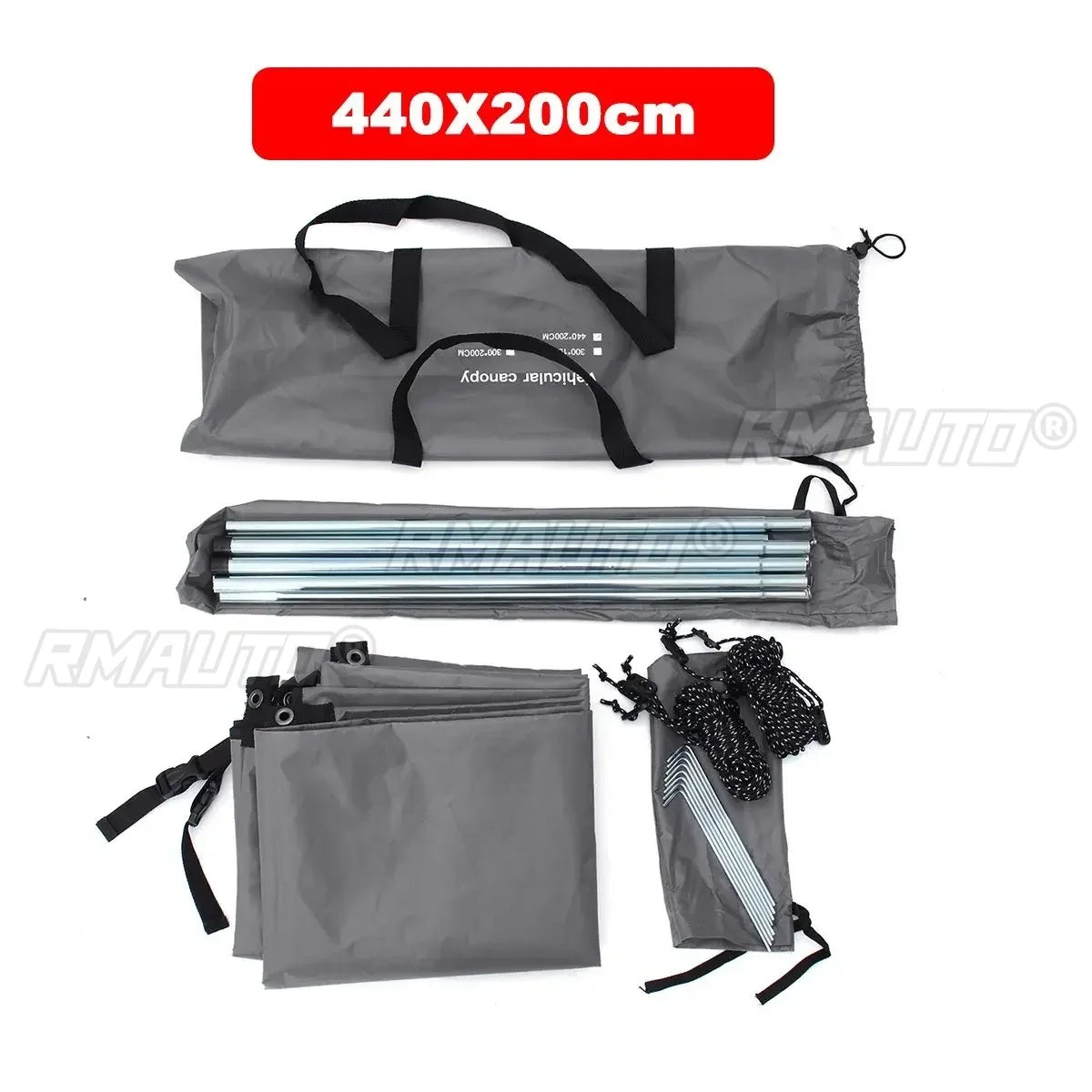 Portabl Car Side Awning Rooftop Tent Waterproof Side Tent Sun Shelter For Outdoor Camping Garden Patio Pool Exterior Part