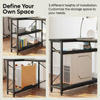 Small L Shaped Computer Desk with Storage Shelves, Compact Corner Workstation for Home Office and Study
