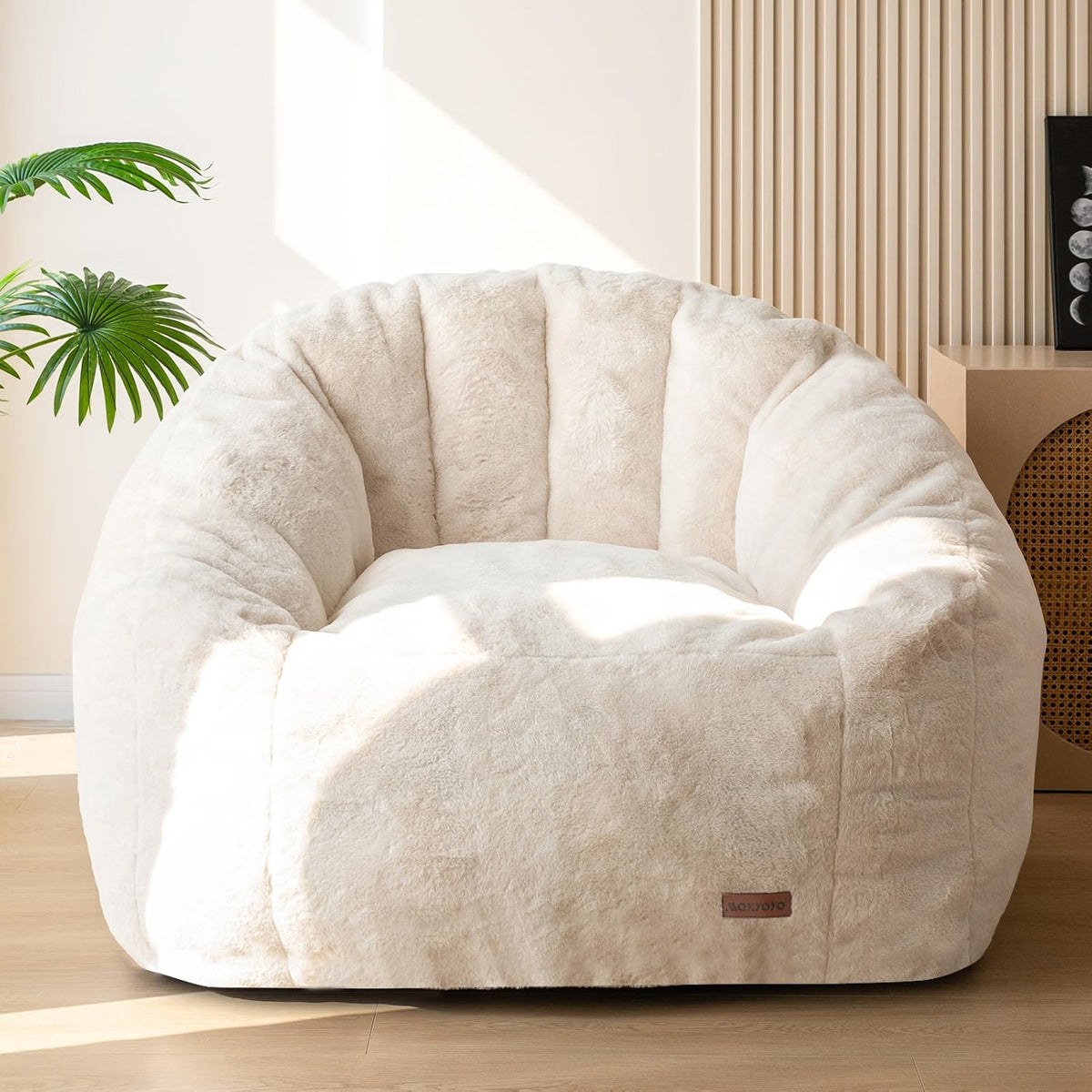 Giant Bean Bag Chair for Adults, Oversized Shell Shape Bean Bag