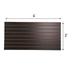 SSWBasics 4 ft x 2 ft Horizontal Black Slatwall Panels for Wall (24"H x 48"L) - Pack of 2 - Garage Wall Organizer Panels and Craft Storage Organization Slatwall Panel
