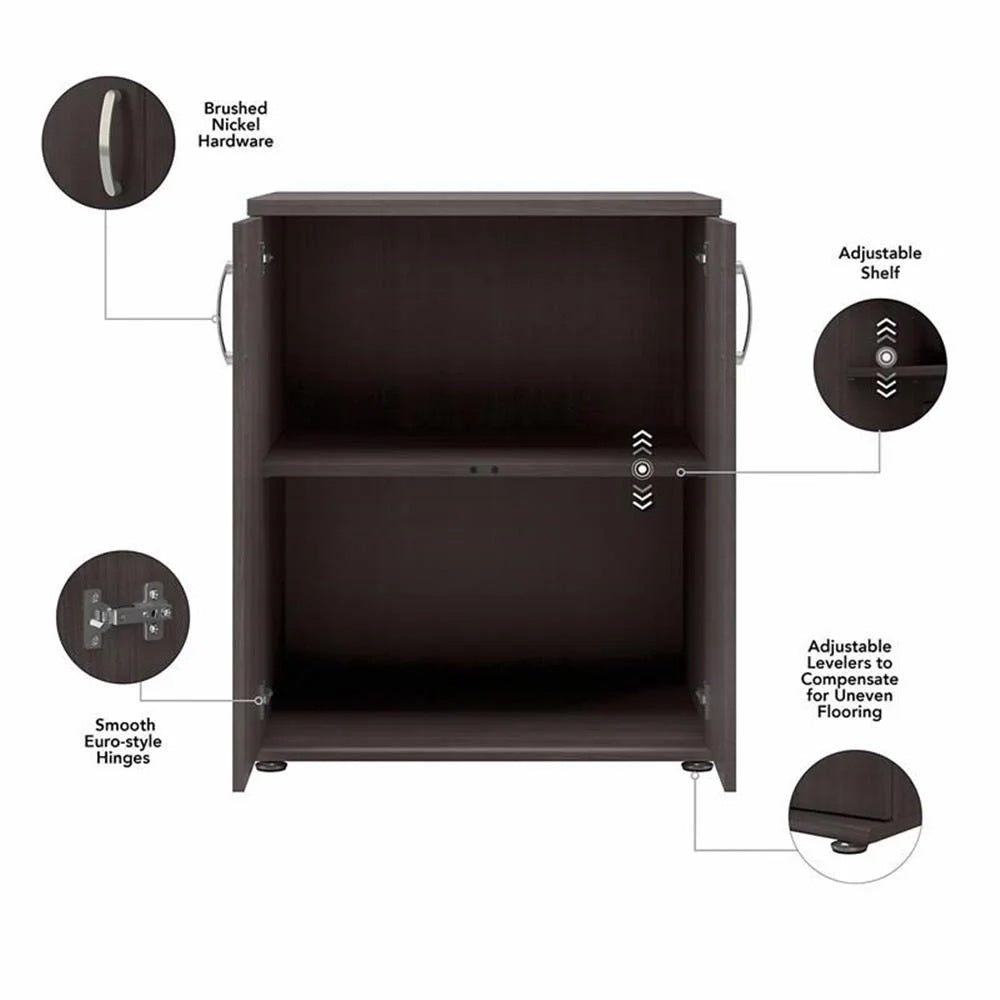 Pemberly Row Garage Storage Cabinet with Doors in White - Engineered Wood