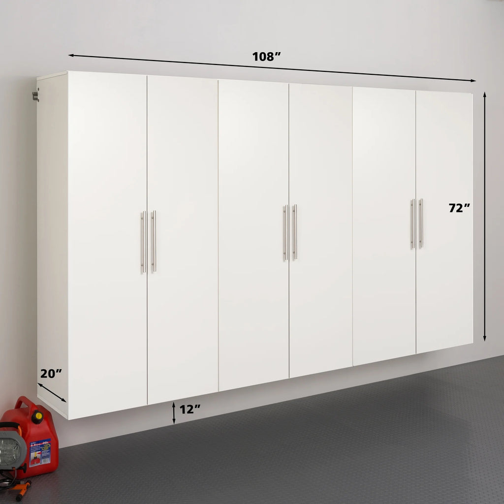 Prepac 3-Piece Extra Large HangUps Storage Cabinet Set, Light Gray