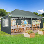 HOTEEL Canopy 10'x20' Pop Up Canopy Tent Heavy Duty Waterproof Adjustable Commercial Instant Canopy Outdoor Party Canopy Parties,Wedding,Outside Patio,Event,Backyard,White