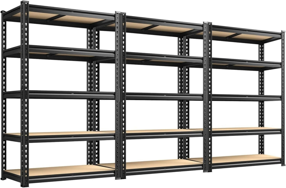 Storage Shelves 5 Tier Garage Shelving Heavy Duty Adjustable Garage Shelves, Utility Rack Shelf, Shelving Units for Storage Warehouse Pantry Closet, 35.5" W x 11.9" D x 72" H, 4 Pack