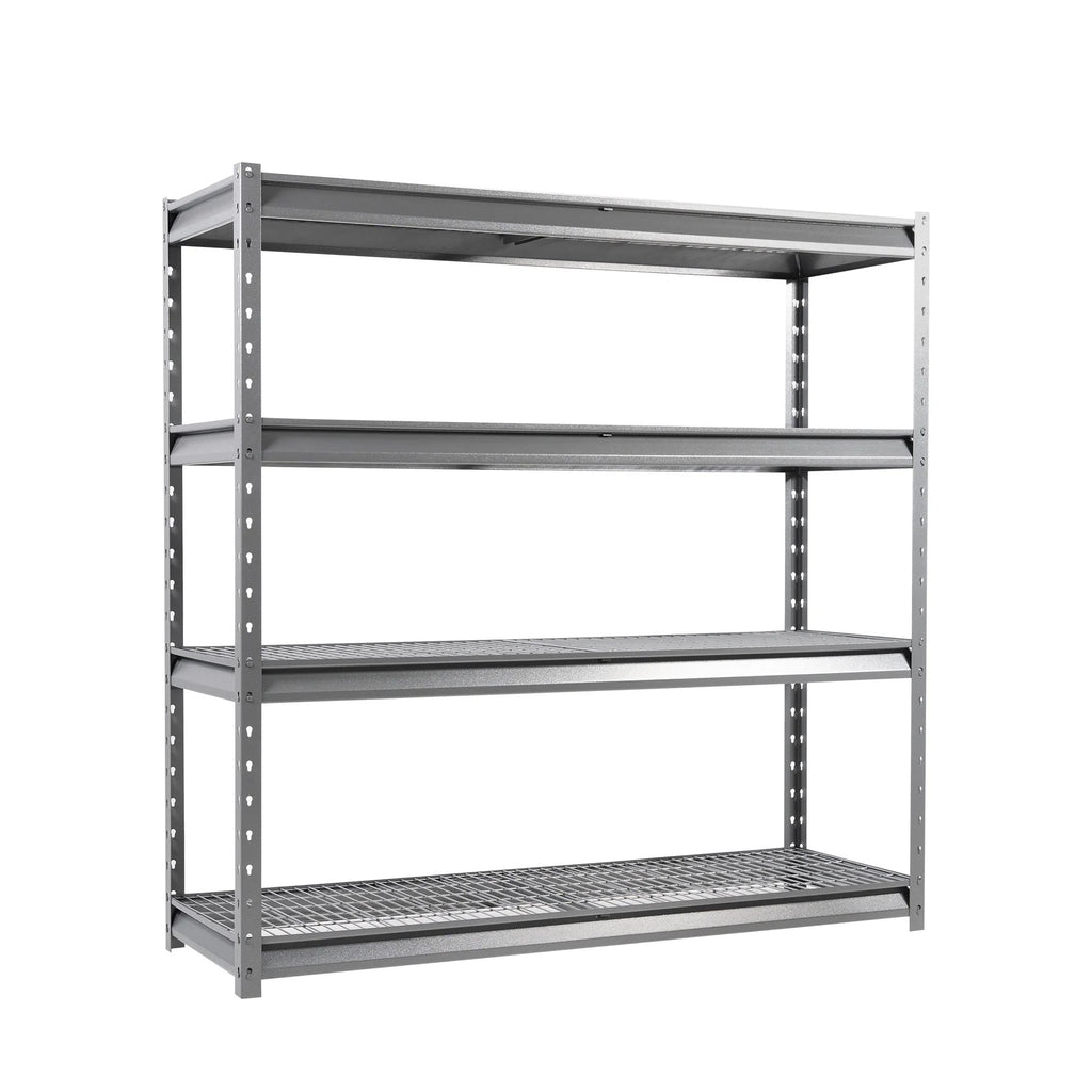 Shuntong The Atlas 12000LBS Garage Storage Shelves, 48"W Heavy Duty Metal Industrial Shelves, 4 Tier Adjustable Storage Rack for Warehouse Shop Basement,48"W x 24"D x 72"H, Black
