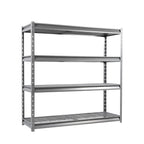 Shuntong The Atlas 12000LBS Garage Storage Shelves, 48"W Heavy Duty Metal Industrial Shelves, 4 Tier Adjustable Storage Rack for Warehouse Shop Basement,48"W x 24"D x 72"H, Black