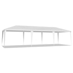 10'x30' Outdoor Party Tent with 8 Removable Sidewalls, Waterproof White Canopy Wedding Gazebo for Backyard, Patio, Camping & Events