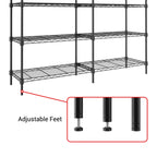 Zzistar Wire Shelving Garage Shelving ,5 Tier Heavy Duty Adjustable Garage Shelves, Storage Rack for Storage Warehouse Pantry Closet