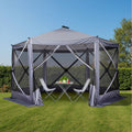 UBesGoo 12 x 12 Ez Pop Up Gazebo Canopy Tent with Mosquito Netting for Patio, Camping and Picnic Includes Carry Bag