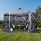 UBesGoo 12 x 12 Ez Pop Up Gazebo Canopy Tent with Mosquito Netting for Patio, Camping and Picnic Includes Carry Bag