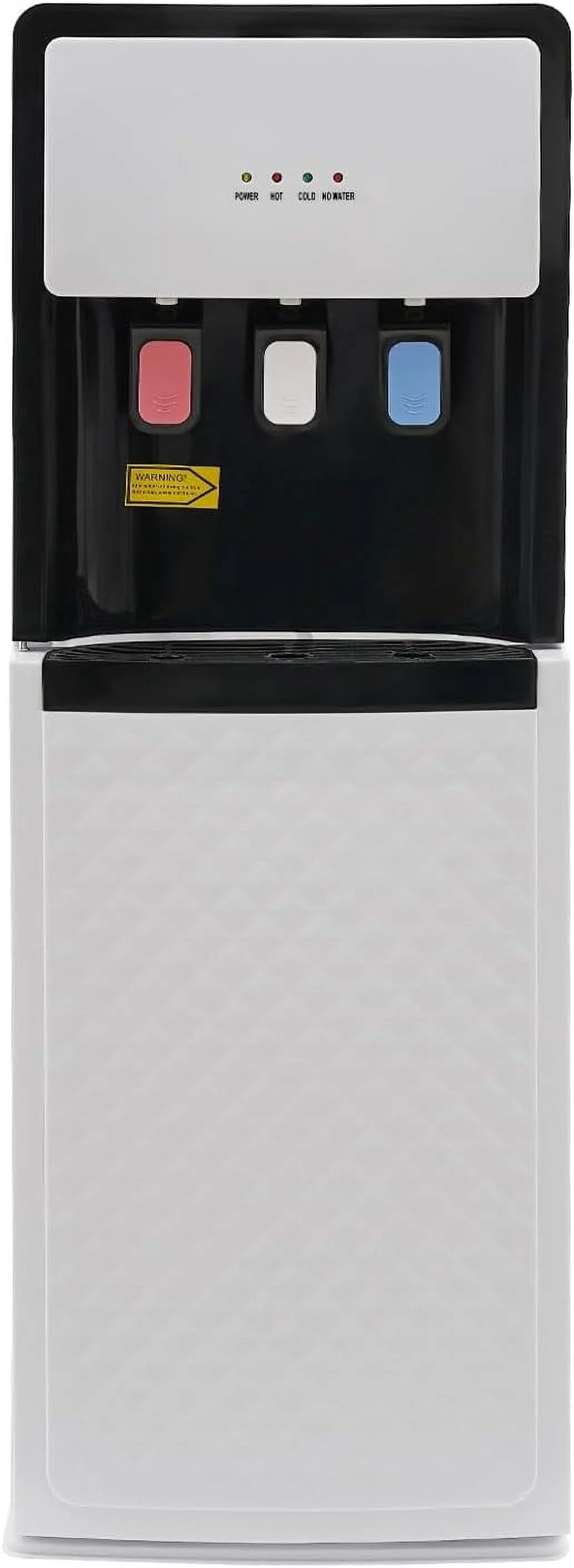 Bottom Loading Water Cooler Dispenser, Storage Cabinet Drinking Fountain Hot & Cold Standing Water Dispenser with Anti-Scalding Design Safety Lock for Home Office (Silver Grey)
