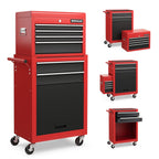 Gymax 6-Drawer Rolling Tool Chest Lockable Tool Box and Storage Cabinet Garage Workshop