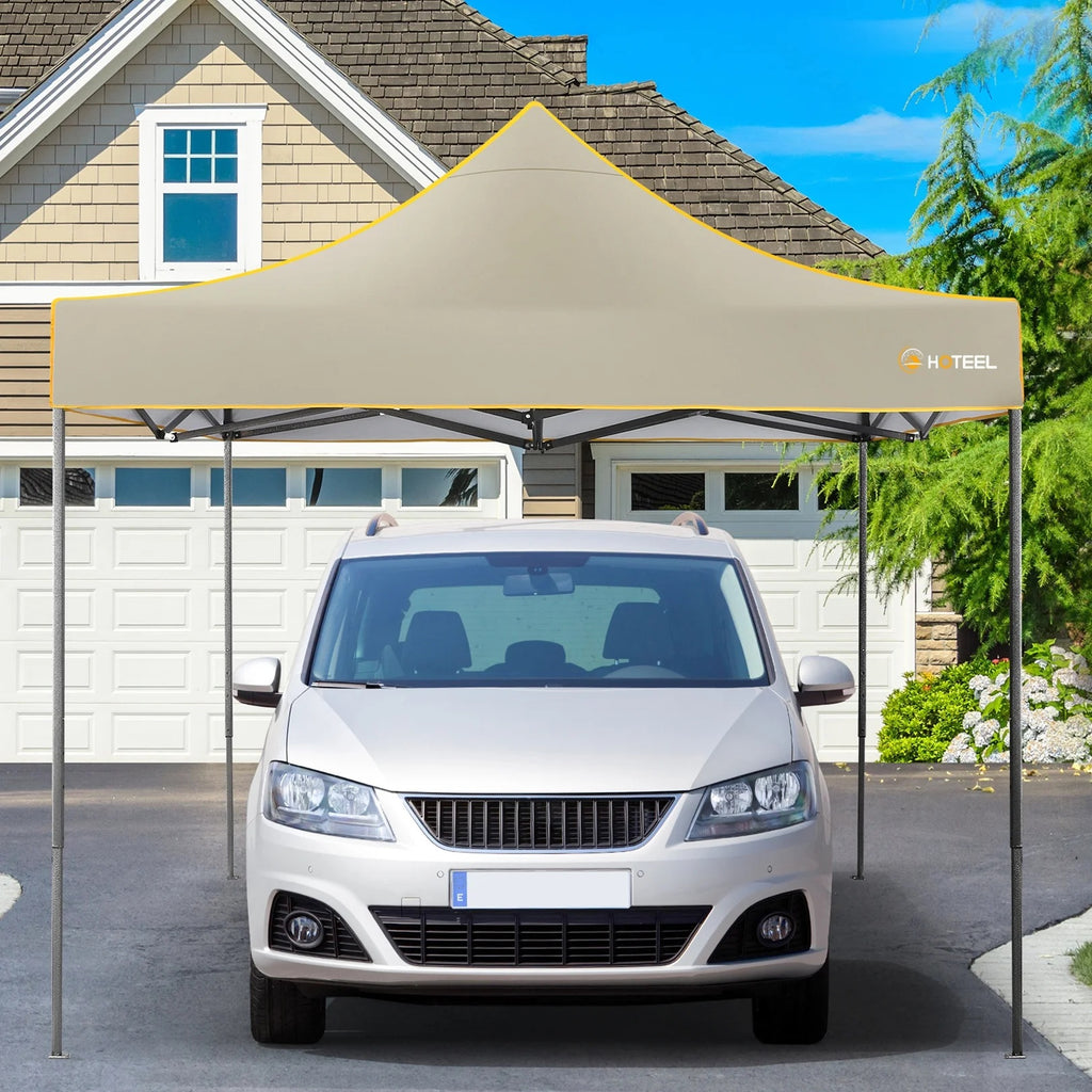 SANOPY 10'x10' Pop up Canopy Tent Anti-UV Waterproof Outdoor Gazebo Instant Party Wedding Backyard Canopy Tent Shade Shelter for Backyard, Patio, Parties,Khaki