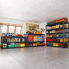 REIBII 55" W Wire Shelving Garage Shelves Heavy Duty 3000lbs Adjustable 5-Tier Storage Rack