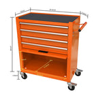 4 Drawers Multifunctional Tool Cart with Wheel Steel Tool Chest Storage Cabinet